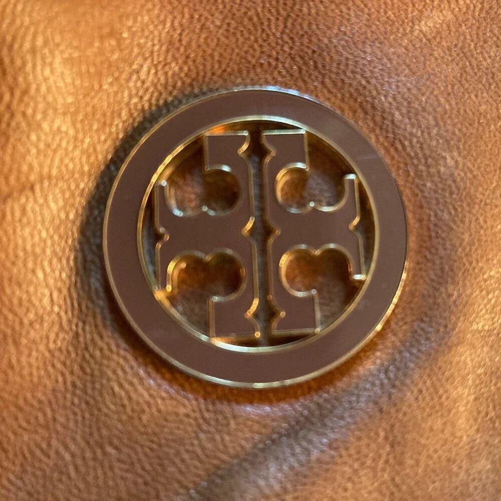 Tory Burch Tan Distressed Leather bag with Crossbody Strap